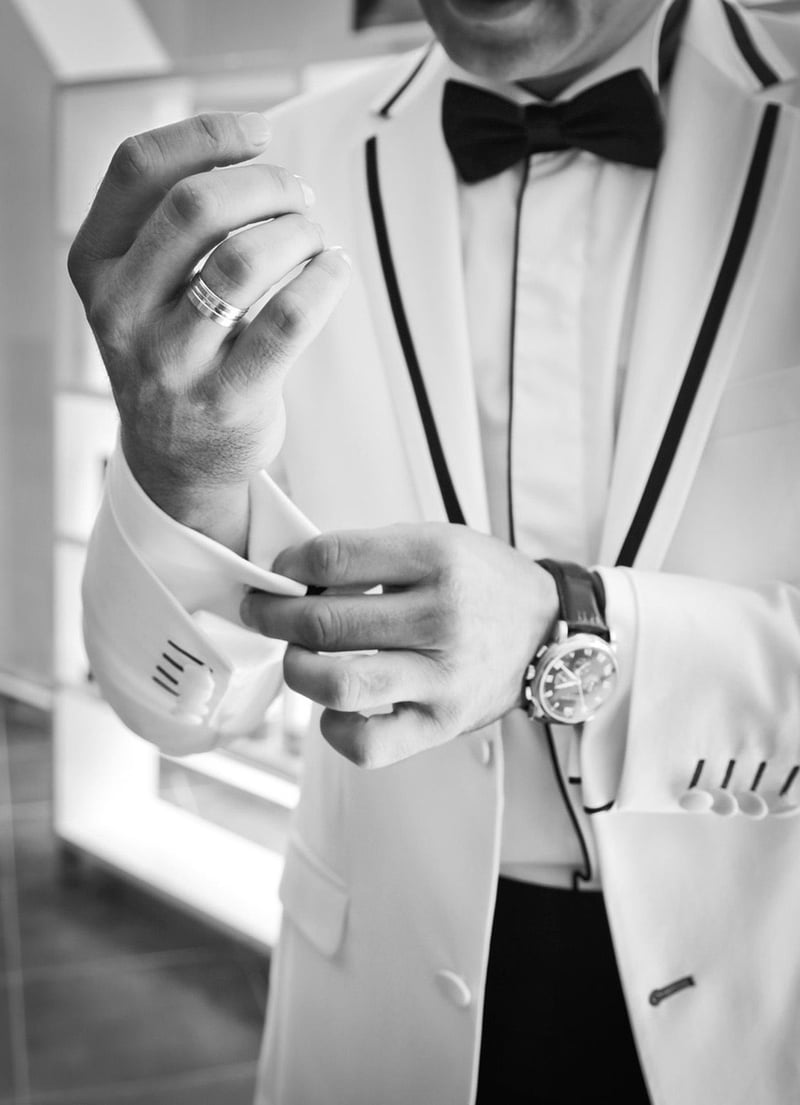 Groom in a stylish tuxedo