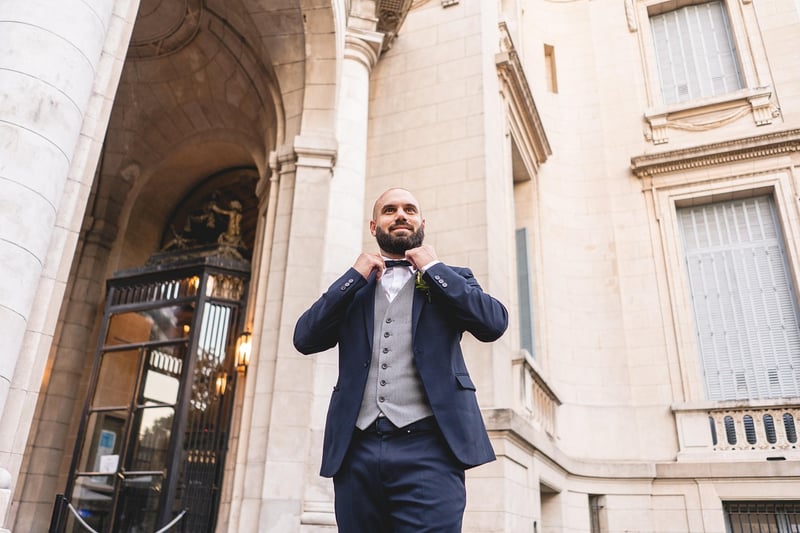 Groom in Rustic Chic Wedding Attire